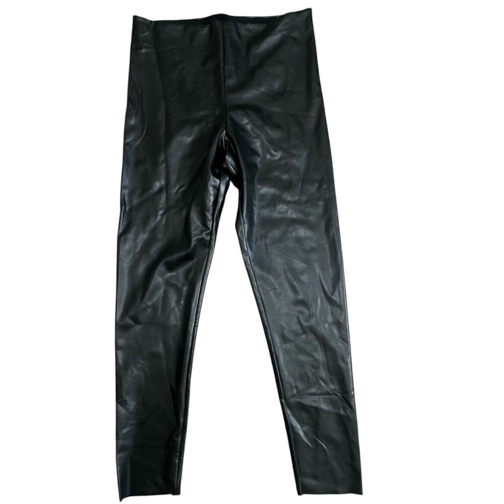 Joie Faux Leather Leggings Women's XL Black High Waist Jegging Stretch Pull On